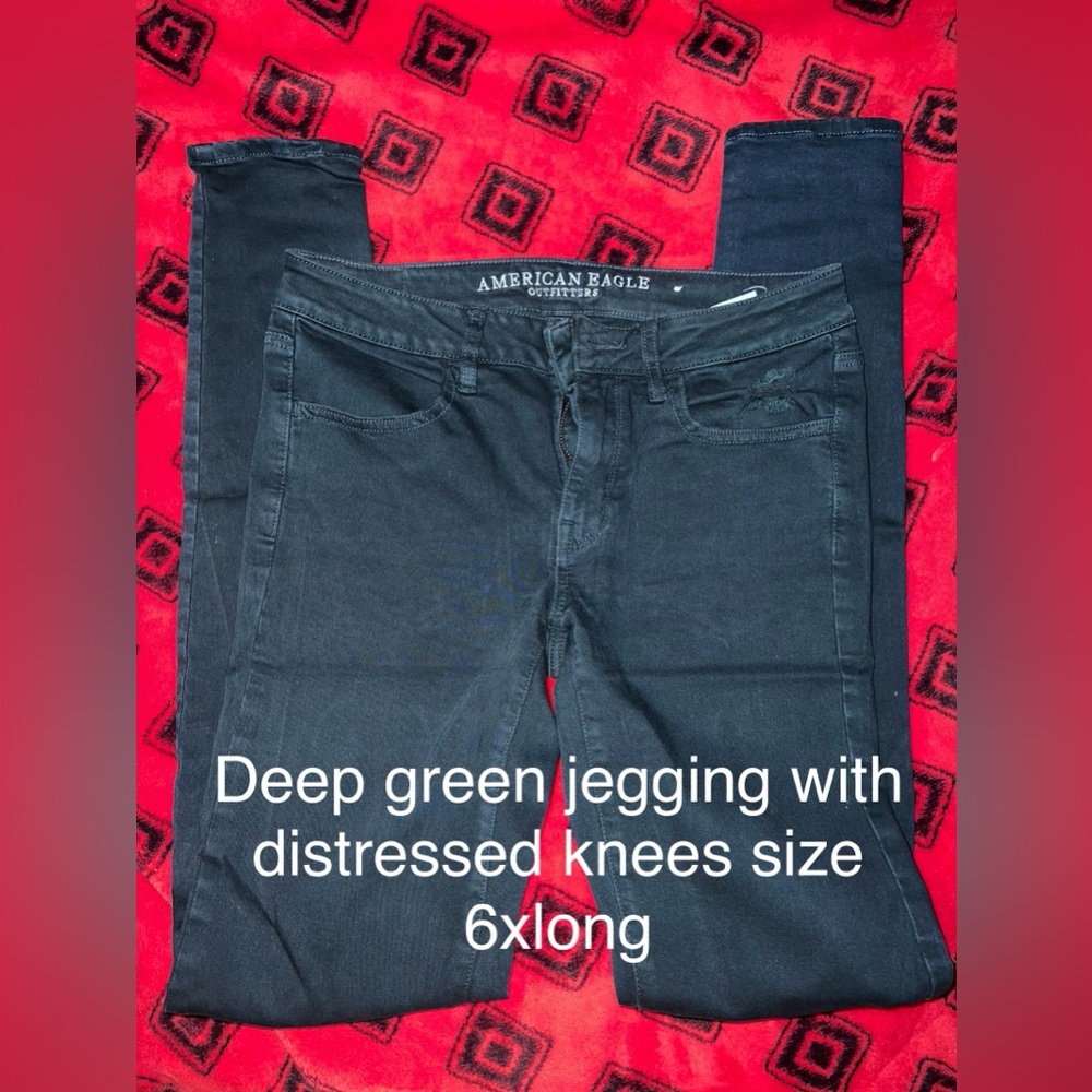 American Eagle Outfitters Women's Dark Green Jeggings